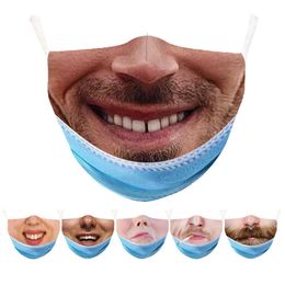 Funny Cosplay Event & Party Supplies Women Men Masks Face Mouth Decoration Dustproof Reusable Mascarillas Adult Halloween Mask Outdoor