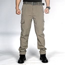 Casual pants men summer tactical military training men's overalls cotton comfortable waterproof quick-drying trousers 210715
