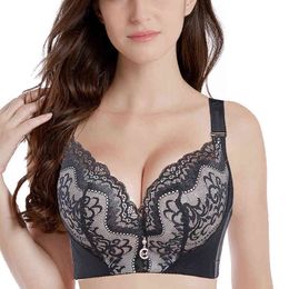 FallSweet Sexy Lace Bras for Women Push Up Underwire Underwear Plus Size C D E Cup Lingerie Feminina 211217