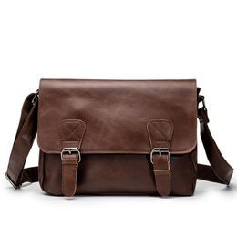 Men's Shoulder Bags PU leather High Quaity Satchel Vintage Style male Messenger Bags Crossbody Bag