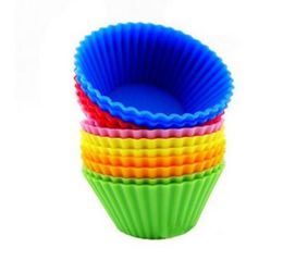 Silicone Cup cake Moulds Muffin Mould Cupcake Cases Non-Stick Heat Resistant Baking Moulds Food Grade candy Colour