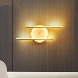 Wall Lamp Brass Gold LED Lamps Nordic Bathroom Mirror Headlight Bedroom Living Room Staircase Decor Sconces Lights Lighting