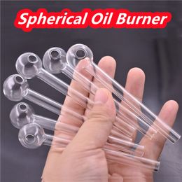 Wholesale Handcraft Pyrex Glass Oil Burner Pipe Mini Thick straight Glass Oil nail Pipe 4inch 10cm lenght Factory Price