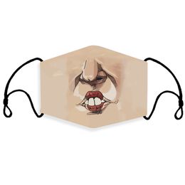 New Adult funny mask creative printing pattern face-mask anti-dust and anti-haze masks