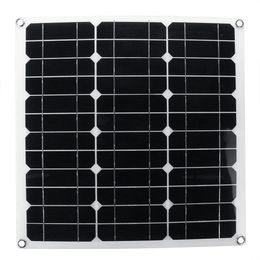 Portable 40W 12V/5V Solar Panel Battery DC/USB Charger For RV Boat Camping Travelling