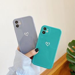 Phone Cases For iPhone 12 11 Pro MAX XS XR 7 8 Love Heart shiny sublimation Back Protective Cover