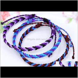 Charm Jewelrykimter Hand Woven Cotton String Bracelet Classic Style Handmade Braided Adjustable Friendship Bracelets Jewellery For Women Girls