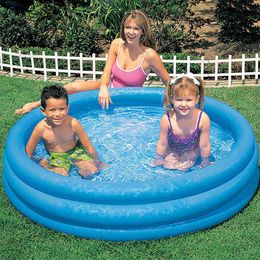 Accesorios de piscina para ni￱os piscinas azules azules grandes familiares inflables redondas redondas vacaciones remar para ni￱os juguete de fiesta de verano