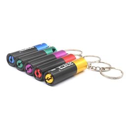 2022 new Nice Colourful Mini Smoking Pipes Battery Shape Innovative Design Removable Portable Key Buckle Ring High Quality Hide Beautiful
