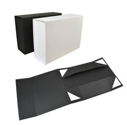 Foldable Black White Hard Gift Box With Magnetic Closure Lid Favor Boxes Children's Shoes Storage Case 22x16x10cm SN2789