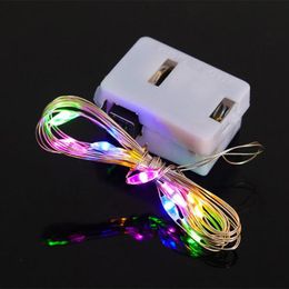 20Pcs X include battery 10 20LEDS 3 Modes LED Garlands Holiday String Lighting Copper Wire Fairy Lights For Christmas Decoration