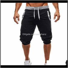 Mens Clothing Apparel Drop Delivery 2021 Male Sweatpants Fitness Bodybuilding Workout Fashion Summer Men Leisure Shorts Masculino1 6Mesz