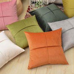 Cushion/Decorative Pillow Modern Nordic Cover Velvet Cheque Decoration Pillowcase Sofa Cushion Vintage Living Room Home Decorative Pillows