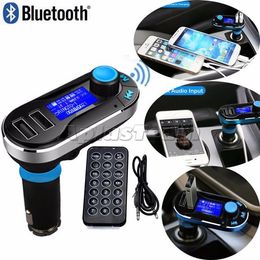 BT66 LCD Screen vehicle Dual USB Car Charger Adapter Car Kit Bluetooth Converter MP3 Player FM Transmitter Hands-free Support SD