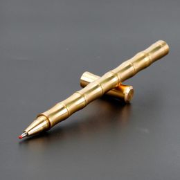 good hand UK - Ballpoint Pens 20PCS  2021 Bamboo Brass Good Quality Ball-point Pen Hand