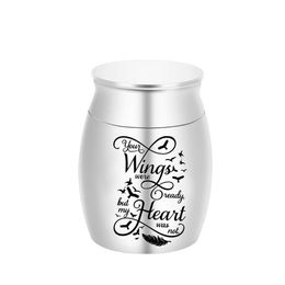 Seagull keepsake cremation urn mini feather ashes urn to store a small amount of liquid and powder commemorative items-Your wings were ready but my heart was not