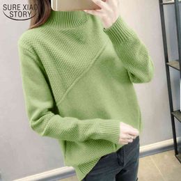 Korean Style Autumn Sweater Women's Thicken Kintted Solid Pullover Long Sleeve Winter Clothes 10808 210508