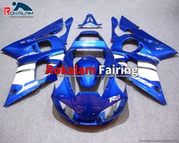 Customize Fairings For Yamaha YZF R6 YZF-R6 1998 1999 2000 2001 2002 Bodywork YZF600 R6 98-02 Blue White ABS Fairings Kit (Injection Molding)