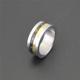 2021 Design Three Layers Roman Number Spinner Rings For Women Girl Child Fashion Stainless Steel Jewellery Accessories Gifts