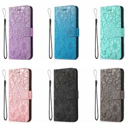 Fashion Flower Lace Leather Wallet Cases For Samsung S23 Ultra Plus S22 A13 4G A33 A53 A23 5G Floral Photo Frame Credit ID Card Slot Holder Flip Cover Female Lady Pouch