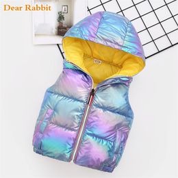 Child Waistcoat Children Outerwear toddler girl Winter Coats Kids Clothes Warm Hooded Cotton Baby Vest For Boy Age 3-10 Yrs 210818