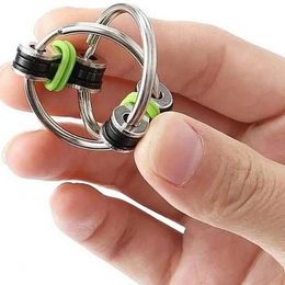 Dekompresyon Zincir Fidget El Spinner Parmak Oyuncaklar Metal Havalandırma Oyuncak Bisiklet Anahtarlık Anahtarlık Sondaj Antistress Hediyeler Yenilik Gag Oyuncaklar