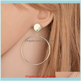 Jewelryjery Geometric Double Circle Round Stud Earrings Womens Lucky Number 8 Shape Hollow Big Hoop Earring & Hie Drop Delivery 2021 R4Jnk
