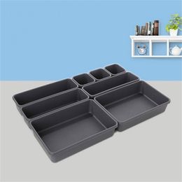 Drawer Cosmetic Stationery Layered Storage Box Home Office Kitchen Bathroom Wall Cabinet Desk Q6M6001 210922