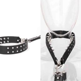 NXY SM Sex Adult Toy Real Leather with Thorn Adjustable Collar Bdsm Bondage Couples Flirt Toys Adults Games Slave Restrictive .1220