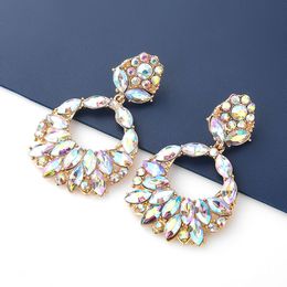 S2256 Fashion Jewellery Colourful Rhinstone Dangle Earrings Women Stud Earring