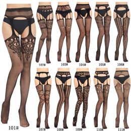 New Sexy Lingerie Stockings Costumes Free Size Lace Erotic Women Long Open Crotch Bodysuits Exotic Apparel