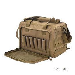 Tactical Training Bag Molle System Hunting Accessory 600D Waterproof Gun Shooting Range Bag Khaki Tool Bag Camping