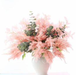 Artificial flowers Astilbe Chinensis Flower Wedding Decorative Faux Flower White/ Pink/green Colours