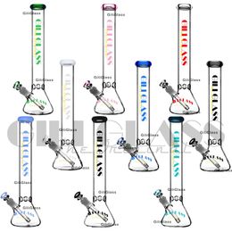 18" Hitman Bongs Glass Beaker Bong Ice Catcher Water Pipe Dab rig Oil Rigs pipes Hookahs Smoking Accessories Hookahs