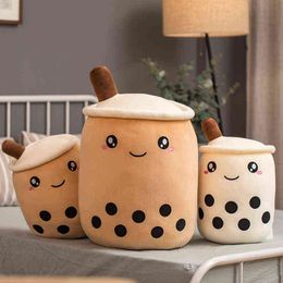 25-70cm cartoon bubble tea cup shaped pillow real-life stuffed soft back cushion funny food gifts for kids girlfriend birthday