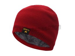 Knitted Hat Autumn Hats For Men Skullies Beanies Women Cap Fur Beanie Hat Gorro Thick Warm Bonnet Men's Winter Caps