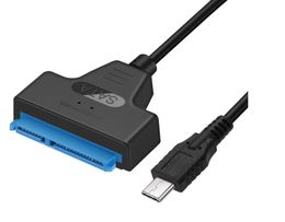 2022 tipos de cabos do disco rígido Conversor USB 3.1 Type-C Adapter Cabo para 2,5 "Disco Rígido SSD SATA para digitar C alta velocidade difícil