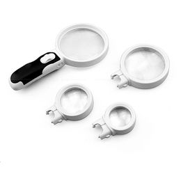 2.5X 5X 10X 16X Microscope Handheld Glasses Magnifier Magnifying Glass Led Lights Magnifiers Loupe