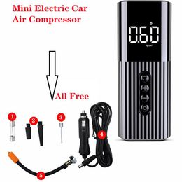 Mini Portable Electric Compressor Car Auto Tyre High Pressure Tyre Air Inflator Pump