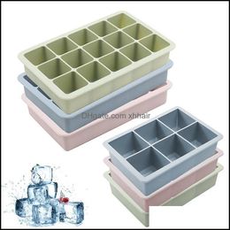 Bakeware Kitchen, Dining Home & Gardensile Ice Tray Mould For Kitchen And Bar Supplies Household Large Mesh Cube With Lid Maker Baking Mods D