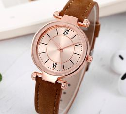 McyKcy Brand Leisure Fashion Style Womens Watch Good Selling Pink Leather Band Quartz Battery Ladies Watches Wristwatch2617