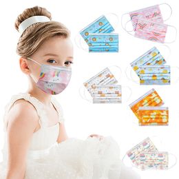 Children's masks disposable protective boys and girls baby thin section breathable toddler special cartoon kids rainbow facemask