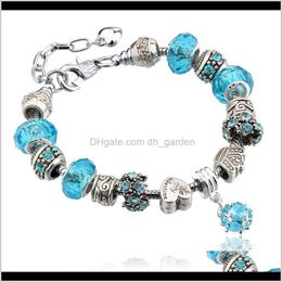 Jewelry 11 Colors Fashion 925 Sterling Sier Daisies Murano Glass&Crystal European Beads Fits Charm Style Bracelets Drop Delivery 2021 Y0Oyb