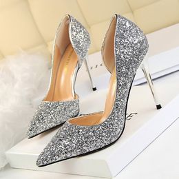 2021 Fashion High Heels Women Party Shoes Pointed toe Women Pumps Elegant Ladies Wedding Shoes Thin Heel 10cm Plus Size 42 A3192