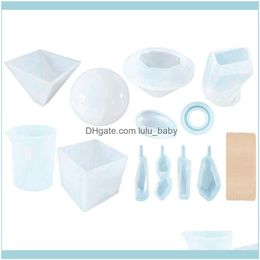 Jewellery Packaging & Display Jewelryjewelry Pouches Bags Resin Casting Moulds 12 Pack Sile Epoxy Craft Includes Sphere/Square/Diamond/Pyramid