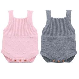 Knitted Rompers Autumn born Jumpuit born Baby Boy Clothes Infant Toddler Overalls Girls Romper 210417