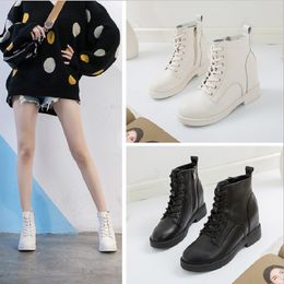 Women Boots Platform Shoes Triple Black White Womens Cool Motorcycle Boot Leather Shoe Trainers Sports Sneakers Size 34-39 09