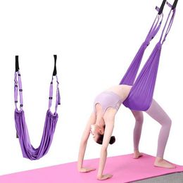 Aerial Yoga Hammock Stretch Strap Adjustable Elastic Stretch Belt Lower Waist Stretch Splits Handstand Trainer Gym Fitness H1026