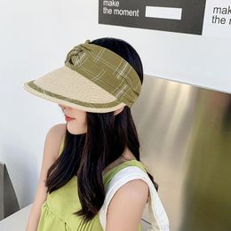 Sun Hats For Women Summer Cap Straw Hat Visor Casual Wide Brimmed Floppy Foldable Solid Summer Beach Sun Hat