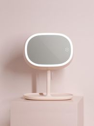 Mirrors Led Makeup Bath Mirror Decorative Table Lamp Dressing With Light Desktop Storage Espejo Bathroom Accessories 50BM